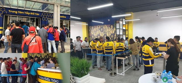 Tài xế xếp hàng đăng ký tại văn phòng ở TP.HCM Tài xế xếp hàng đăng ký tại văn phòng ở TP.HCM