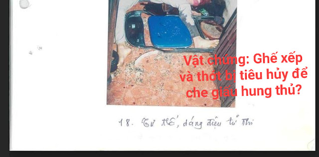 3 vật chứng đều bị tiêu hủy: thớt, dao, ghế bị tiêu hủy nhằm che đậy hung thủ?