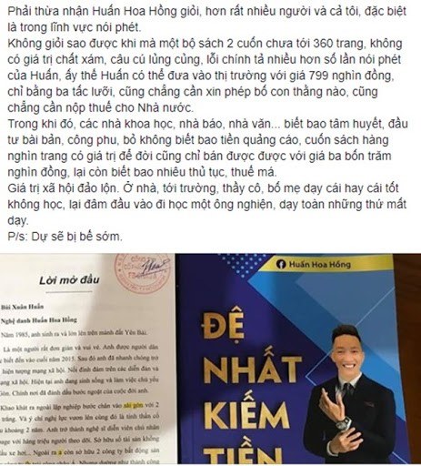 Nguyễn Sin bóc phốt sách mới ra mắt được vài ngày của Huấn Hoa Hồng: Sách in lậu, viết sai chính tả?