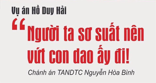 Người vứt con dao là ai, vứt ở đâu, vì sao lại vứt? trong vụ án Hồ Duy Hải