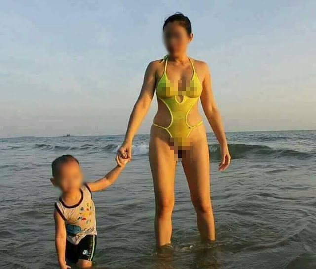 Những hình ảnh diện bikini khoét toàn chỗ hiểm khiến CĐM nhức nhối
