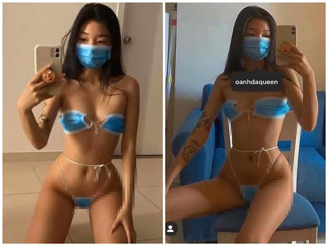 Phẫn nộ nghệ sĩ lấy khẩu trang làm bikini, áo bra phản cảm giữa tâm dịch Covid-19
