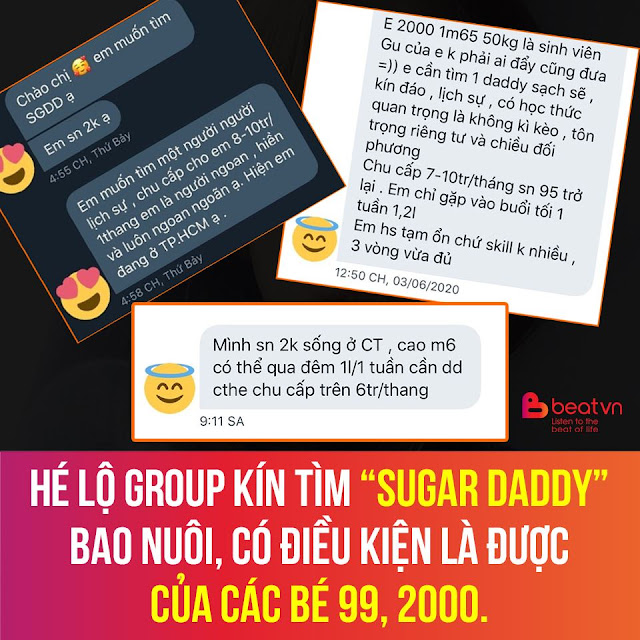 Hé lộ Group kín tìm 'cha nuôi' bao nuôi, có điều kiện là được, các bé 99, 2000