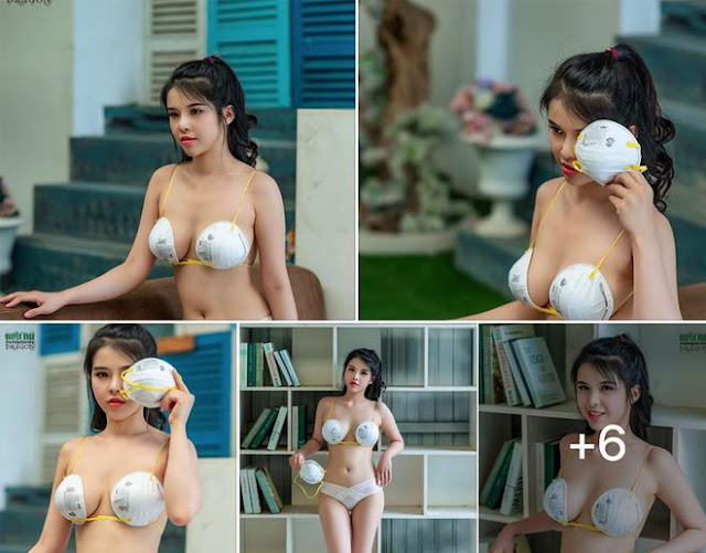 Phẫn nộ nghệ sĩ lấy khẩu trang làm bikini, áo bra phản cảm giữa tâm dịch Covid-19