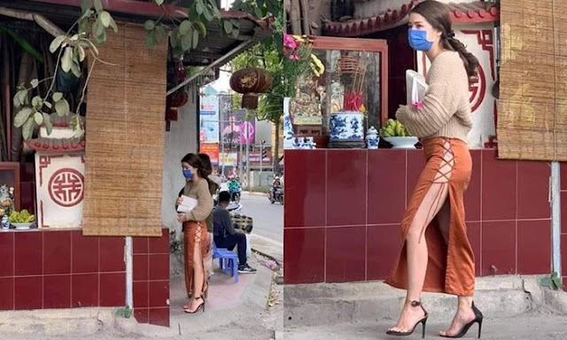 Mùng 1 sớm mai, hotgirl mặc váy xẻ đùi hớ hênh đi cúng bái Mùng 1 sớm mai, hotgirl mặc váy xẻ đùi hớ hênh đi cúng bái
