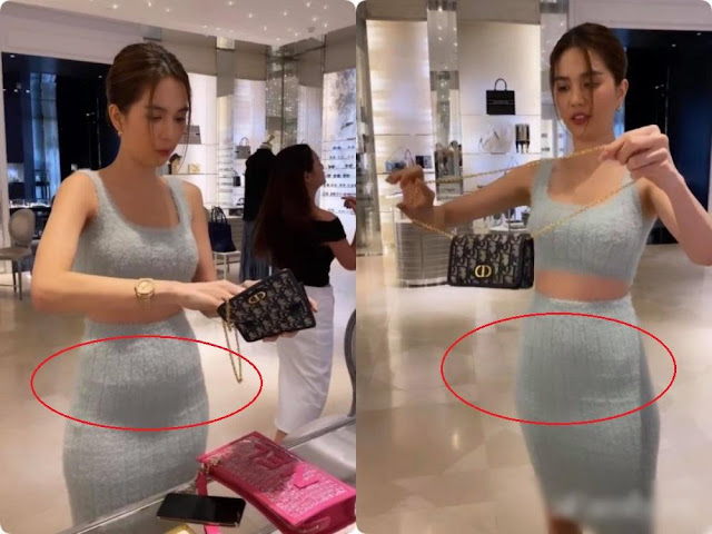 Eo 54 cm như Ngọc Trinh vẫn lộ bụng dưới ngấn mỡ như thường