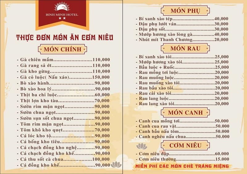 Nhà hàng cơm niêu Bình Minh